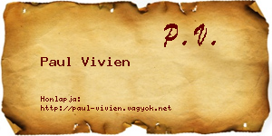 Paul Vivien névjegykártya